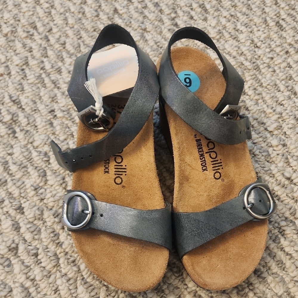 Papillio By Birkenstock Soley Leather Wedge Sandal Size 37 - Picture 2 of 6